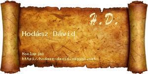 Hodász Dávid névjegykártya